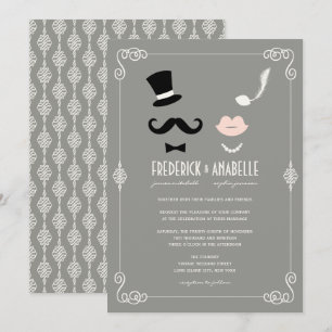 de heer & mevrouw Mustache en Lips  huwelijkshuwel Kaart