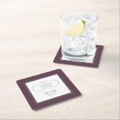 de heer & mevrouw Paars Elegant Hearts Wedding Chi Kartonnen Onderzetters (Insitu)