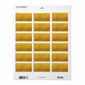 De heer Mevrouw Script Goud Trouwretouradres Etiket (Full Sheet)