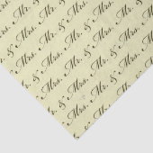 De heer & Mevrouw Trouwen elegante bruid en bruide Tissuepapier (Detail)