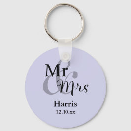 De heer & mevrouw Wedding Favor Keyring Name/Date  Sleutelhanger