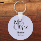 De heer & mevrouw Wedding Favor Keyring Name/Date  Sleutelhanger (Voorkant)
