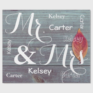 De heer & mevrouw Wedding/Jubileum Persoonlijke na Cadeaupapier