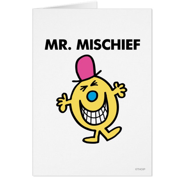 de heer Mischief | Grijzend glanzend (Voorkant)