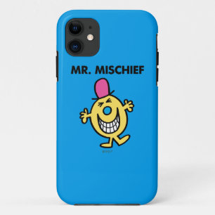 de heer Mischief   Grijzend glanzend Case-Mate iPhone Case