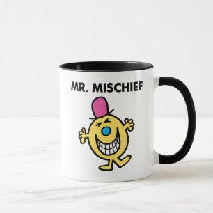 de heer Mischief   Grijzend glanzend Mok
