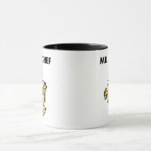 de heer Mischief | Grijzend glanzend Mok (Midden)