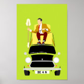 de heer Mister Bean classic Mini car Poster (Voorkant)