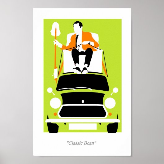 de heer Mister Bean classic Mini car Poster (Voorkant)