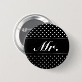 De heer Mister pinback-knop voor de bruidegom Ronde Button 5,7 Cm (Voorkant /achterkant)