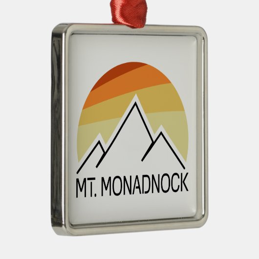 de heer Monadnock New Hampshire Retro Metalen Ornament (Rechts)