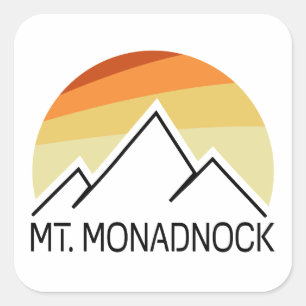 de heer Monadnock New Hampshire Retro Vierkante Sticker