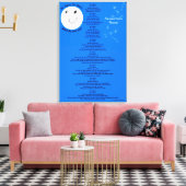 de heer Moon Personalize Name 18" x 27" Canvas Afdruk (Insitu (Woonkamer))