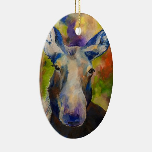 de heer Moosey Moose Ceramic Ornament (Rechts)