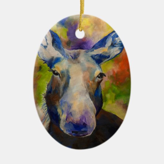 de heer Moosey Moose Ceramic Ornament (Voorkant)