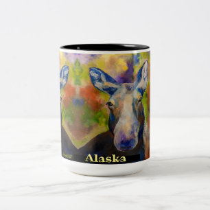 de heer Moosey Moose Coffee Mok_ALASKA   Tweekleurige Koffiemok