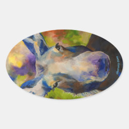 de heer Moosey Moose Ovale Sticker