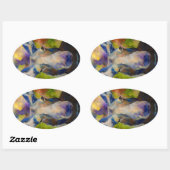 de heer Moosey Moose Ovale Sticker (Vel)