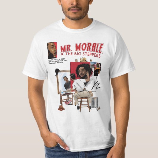 De heer Morale en de Big Steppers klassieker T-shirt (Voorkant)