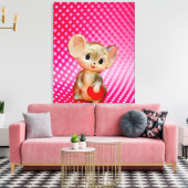 de heer Mouse Canvas Afdruk (Insitu (Woonkamer))