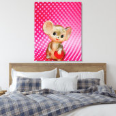 de heer Mouse Canvas Afdruk (Insitu (Slaapkamer))