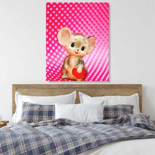 de heer Mouse Canvas Afdruk (Insitu (Slaapkamer))