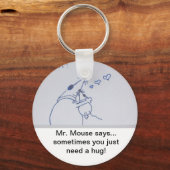 de heer Mouse Hug Sleutelhanger (Voorkant)