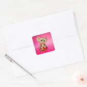 de heer Mouse Vierkante Sticker (Envelop)