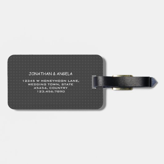 De heer Mrs Ampersand Custom Wedding Photo Honeymo Bagagelabel (Achterkant horizontaal)