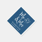 de heer Mrs Blue Wedding Reception Servet (Hoek)