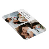 de heer & mrs bruiloft 3 foto collage magnet magneet (Rechterzijde)