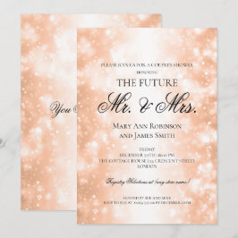 de heer Mrs Couples Shower Roos Gold Shimmer Light Kaart