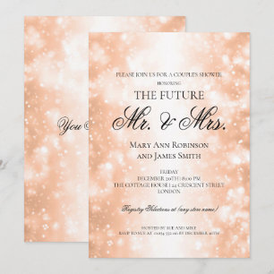 de heer Mrs Couples Shower Roos Gold Shimmer Light Kaart