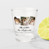 De heer & Mrs Elegant 3 Foto Bride Groom Wedding S Shot Glas (Voorkant)