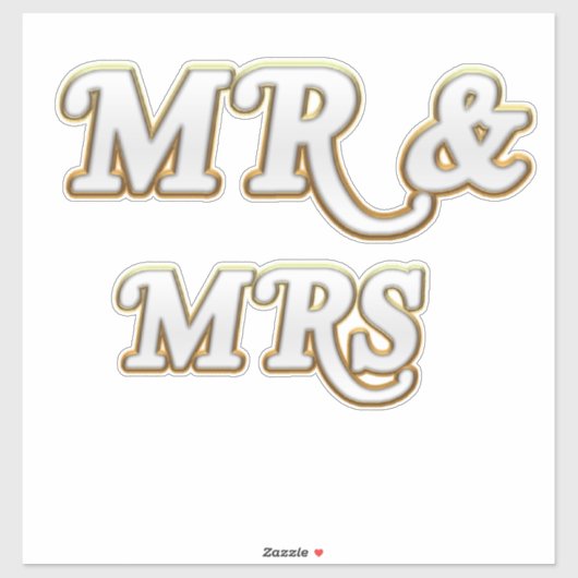 De heer Mrs. Extra-Large 14 x 14 inch vinyl op maa Sticker (Vel)