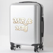 De heer Mrs. Extra-Large 14 x 14 inch vinyl op maa Sticker (Koffer)