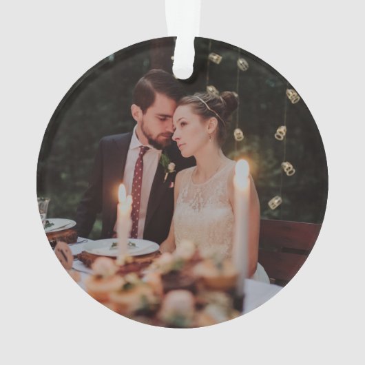 De heer Mrs. First Married Double Sided Photo Ornament (achterkant)