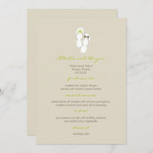 De heer & Mrs Green Teenslippers Beach Wedding Men Menu (Voorkant / Achterkant)
