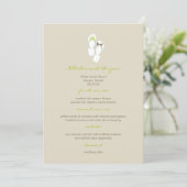 De heer & Mrs Green Teenslippers Beach Wedding Men Menu (Staand voorkant)