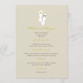 De heer & Mrs Green Teenslippers Beach Wedding Men Menu (Voorkant)
