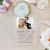 De heer Mrs Photo Wedding Reception Acryl Uitnodigingen