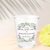 de heer mrs recent weds bruiloft lavender shot glas