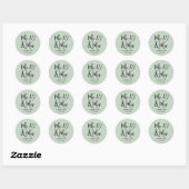 de heer Mrs Sage Wedding Ronde Sticker (Vel)