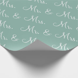 De heer Mrs Script Wedding Shower Cadeaupapier