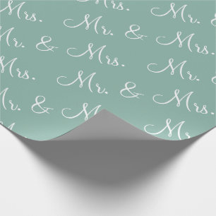 De heer Mrs Script Wedding Shower Cadeaupapier