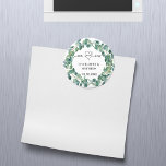 de heer mrs . sedan magneet<br><div class="desc">Witte achtergrond, zwarte tekst. Verdroogd met een groene eucalyptuspoot. Mr en Mrs. met een hart. Pas uw namen en de datum aan en voeg deze toe.</div>