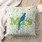 de heer Mrs Spring Green en Royal Blue Birch Tree  Kussen (Deken)