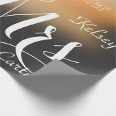 De heer & Mrs Summer Scene Persoonlijke namen Cadeaupapier (Hoek)