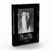 De heer Mrs Wedding Foto: zwarte en witte verjaard Fotoblokken (Links)