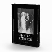 De heer Mrs Wedding Foto: zwarte en witte verjaard Fotoblokken (Rechts)